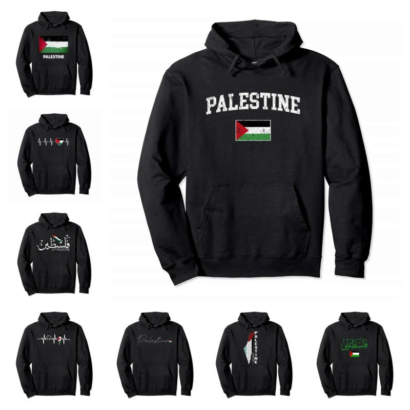 Algodão Palestina Pulôver Moletom Com Capuz Quente Moda Hip Hop Street Wear Pulôver Homens Mulheres Moletom Casual